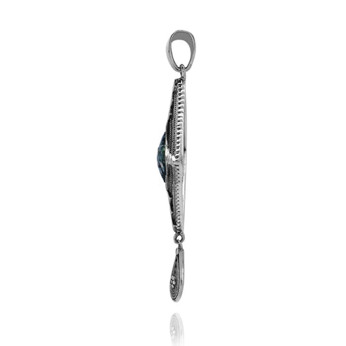Diamond Shape Roman Glass Pendant